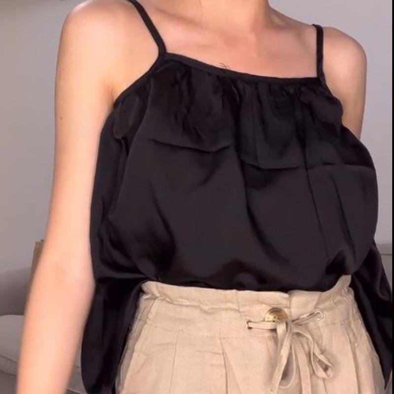 絲滑可調帶細肩上衣 / 3 colors