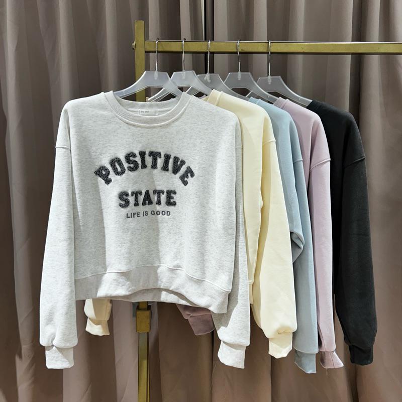 萌感刺繡圓領上衣