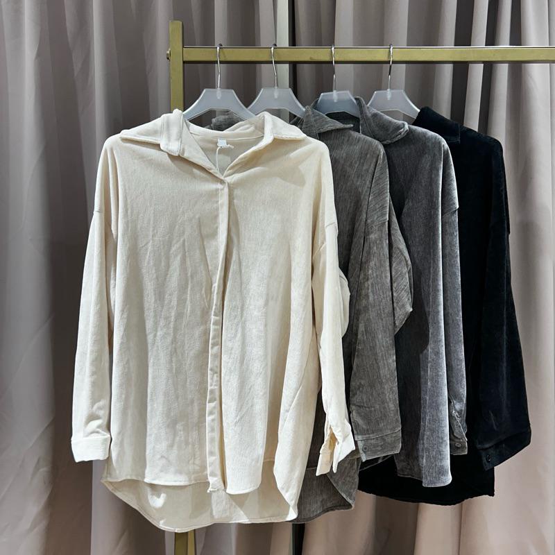 百搭質感絨絨襯衫