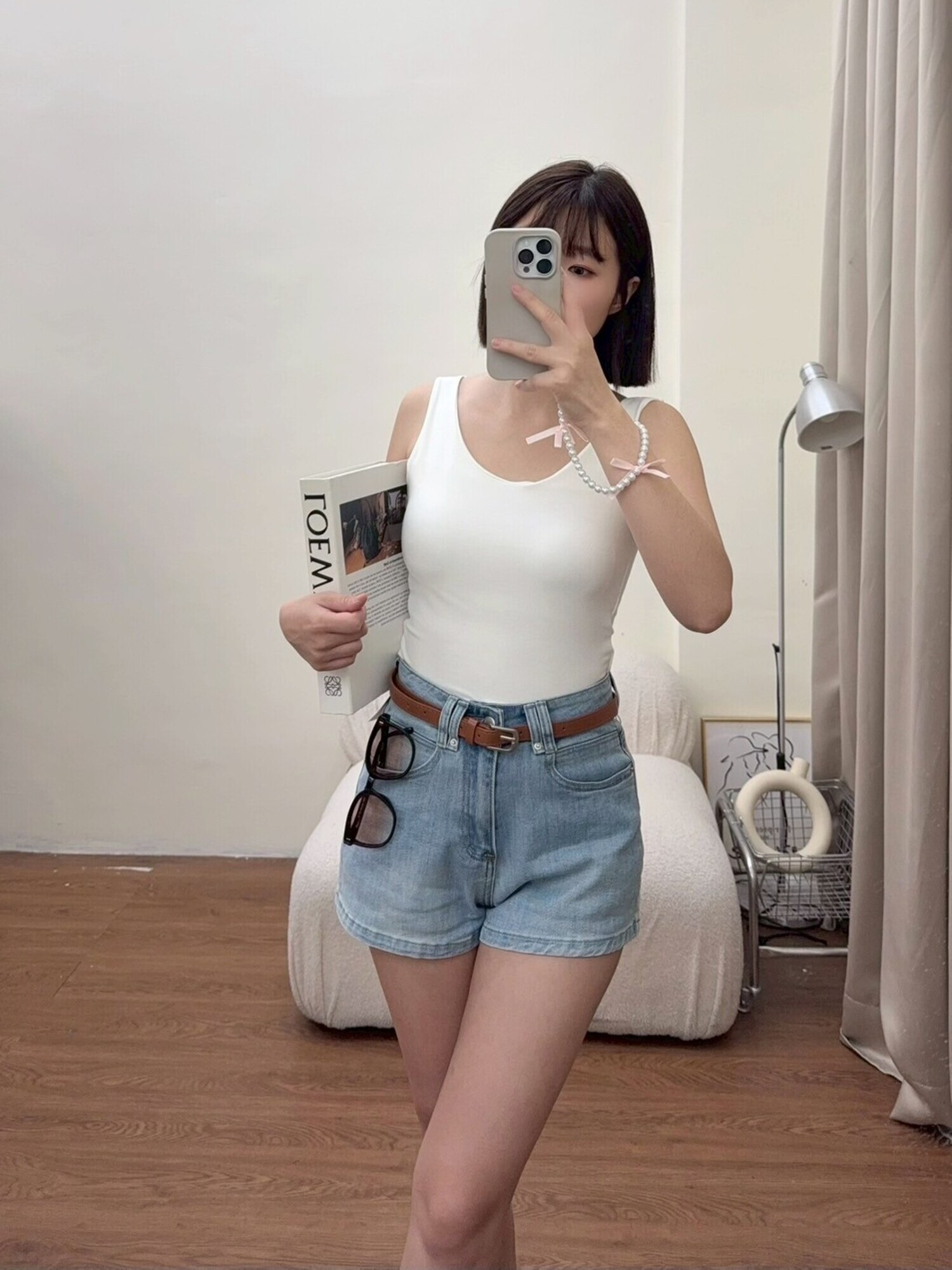 大Ｖ領露背背心(不可拆)