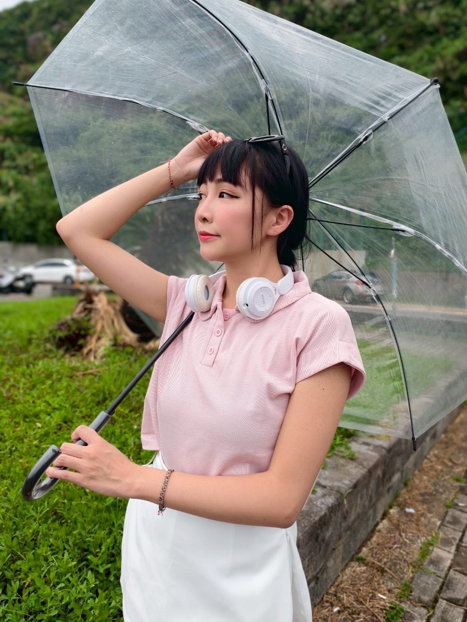 POLO領短版落間肩上衣