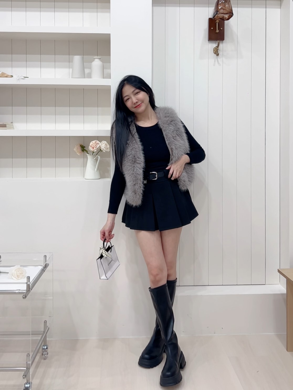 舒適彈性圓領坑條上衣(2件$398)