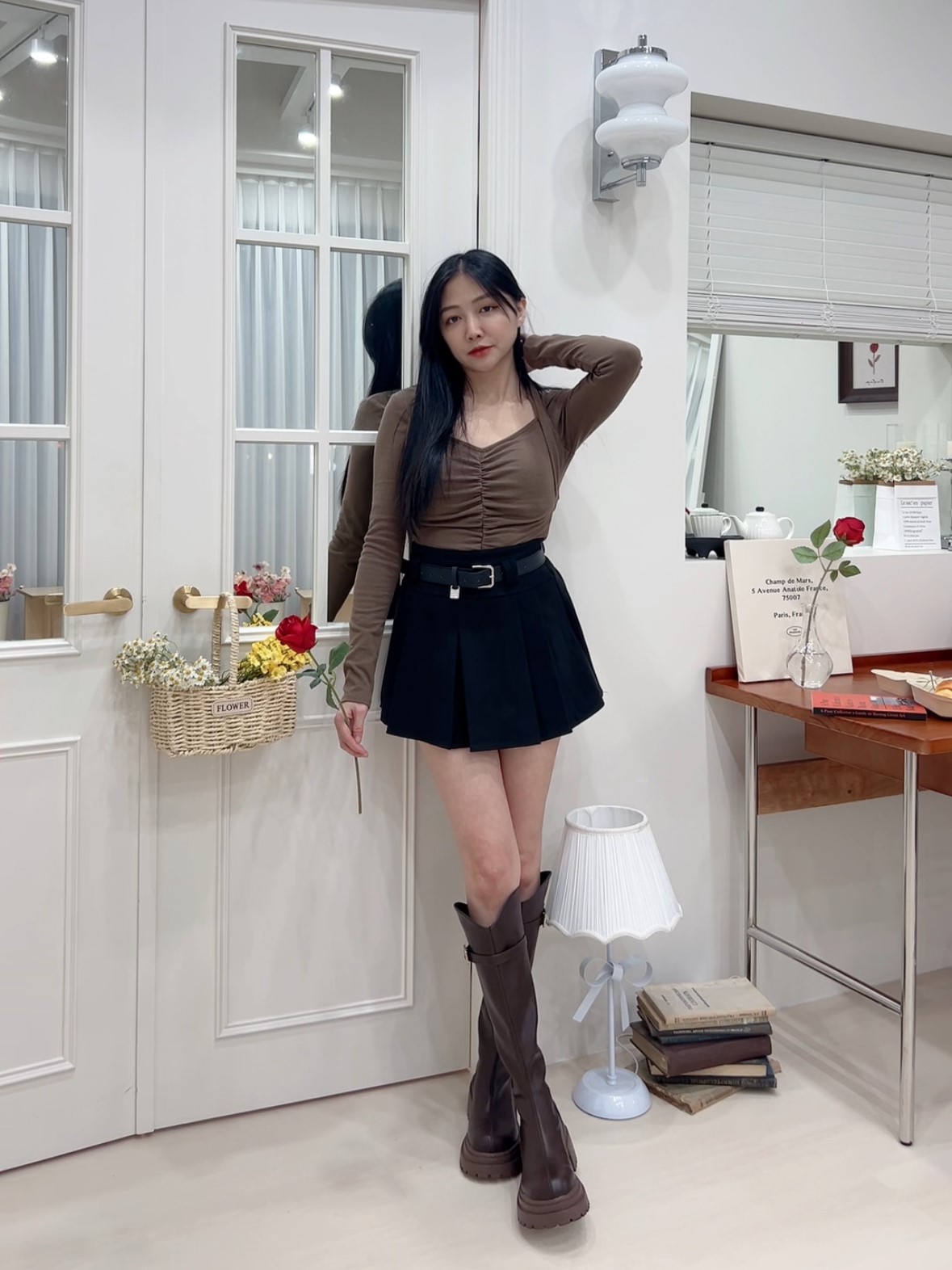 氣質優雅抓皺長袖上衣(不可拆)<首周限定優惠$499中>