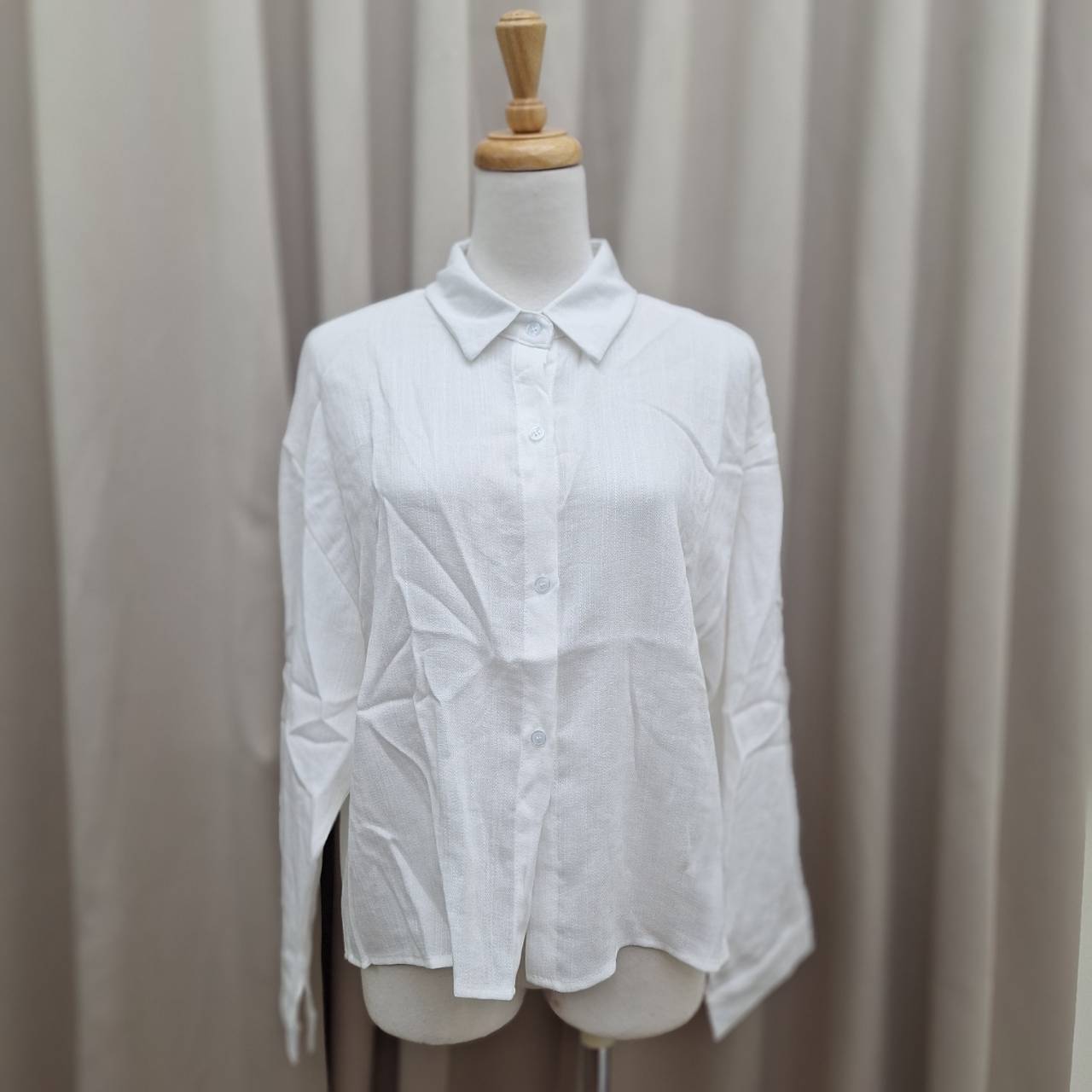 簡約棉麻長袖襯衫(首周優惠399)