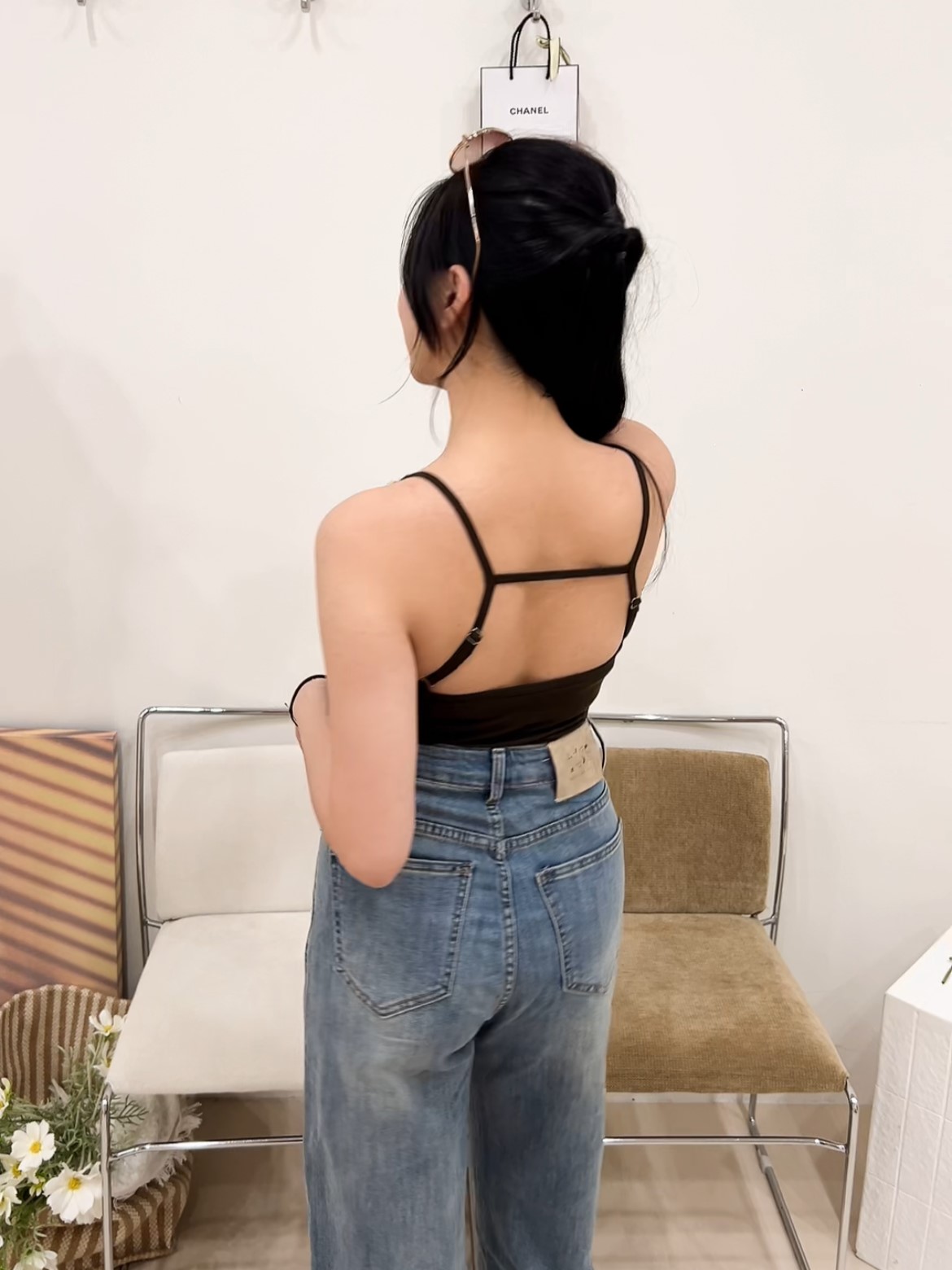 條紋美背調節式背心(不可拆)(首周優惠$295)