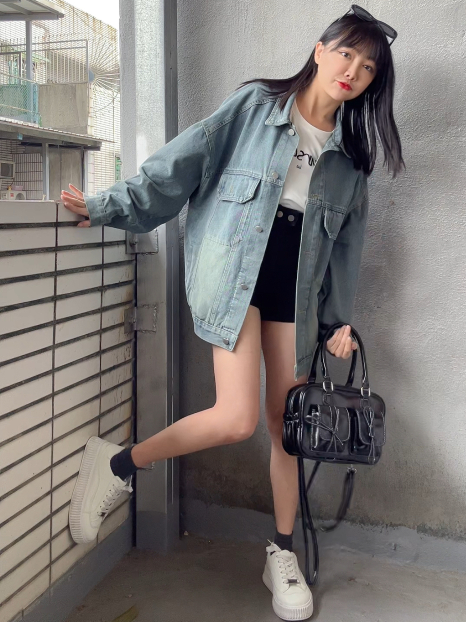 質感水洗復古刷色仔外套(男女共穿)