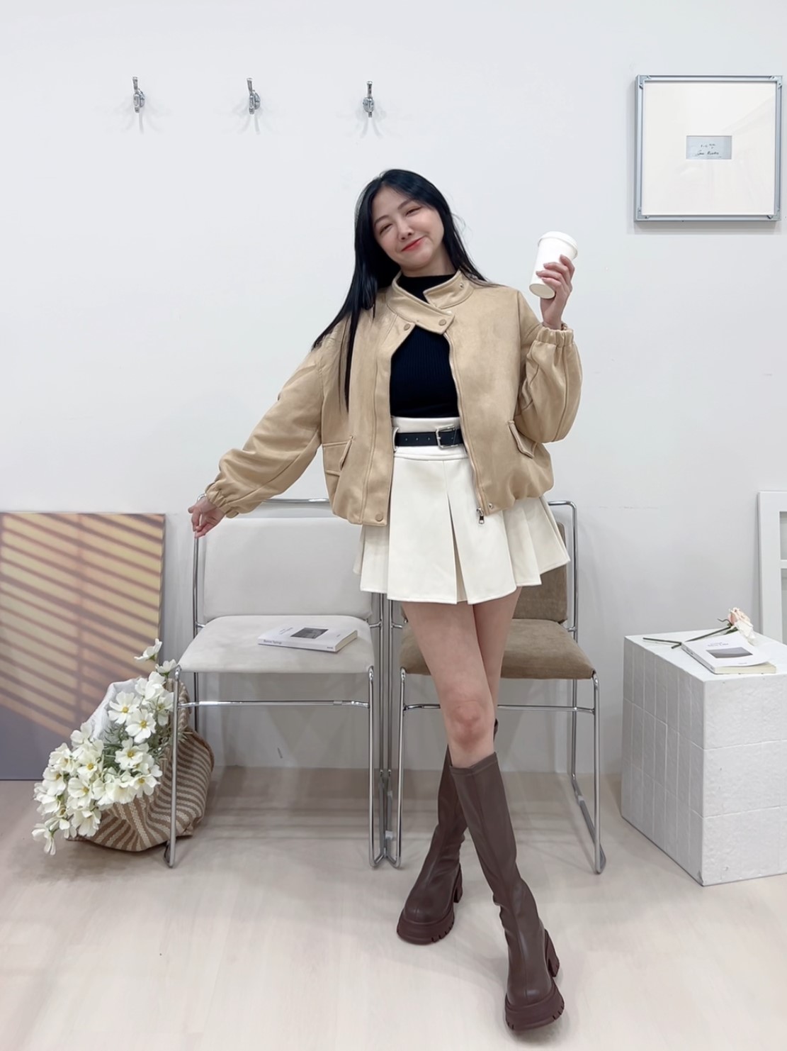 復古立領麂皮短夾克<首周限定優惠$790中>