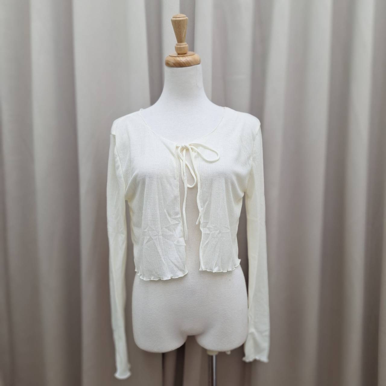 微透感綁帶短版罩衫(首周優惠299)