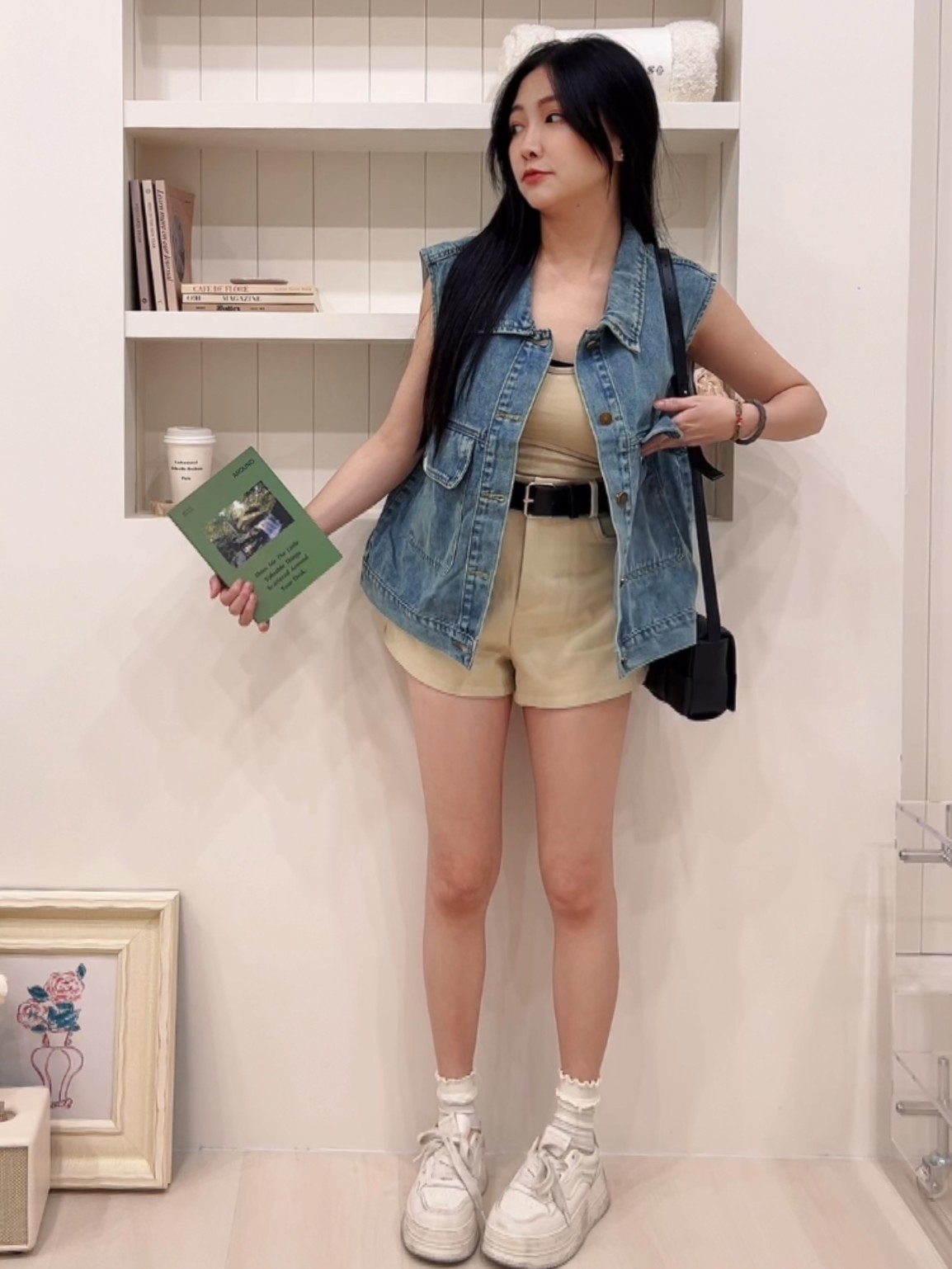 休閒大口袋牛仔背心