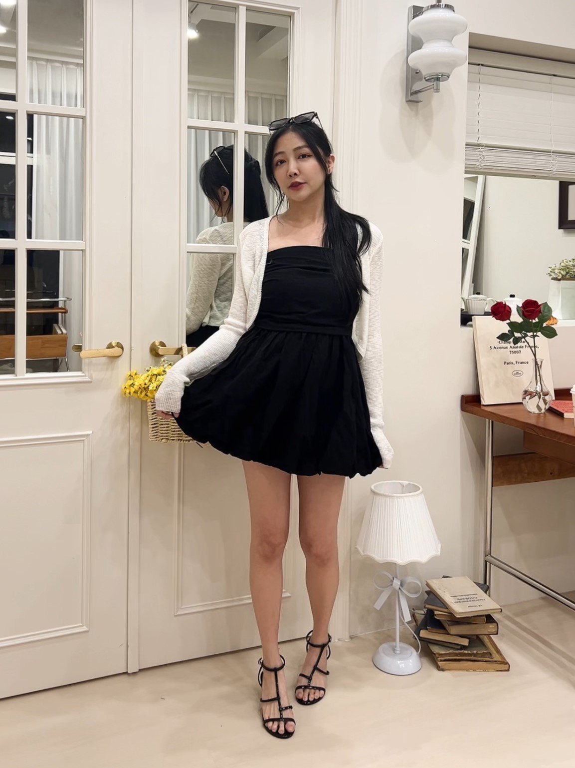 蝴蝶結花苞連身裙套裝(首周優惠$599)