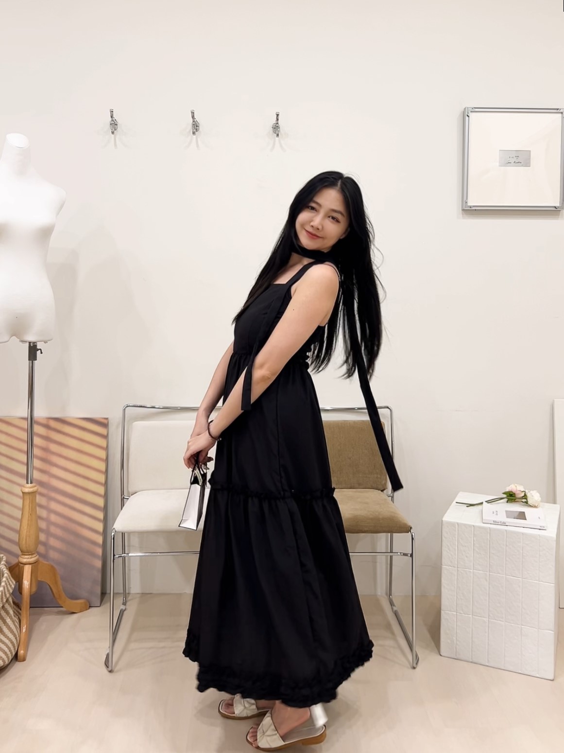 夏日溫柔連身裙套裝(附綁帶)(首周優惠$688)