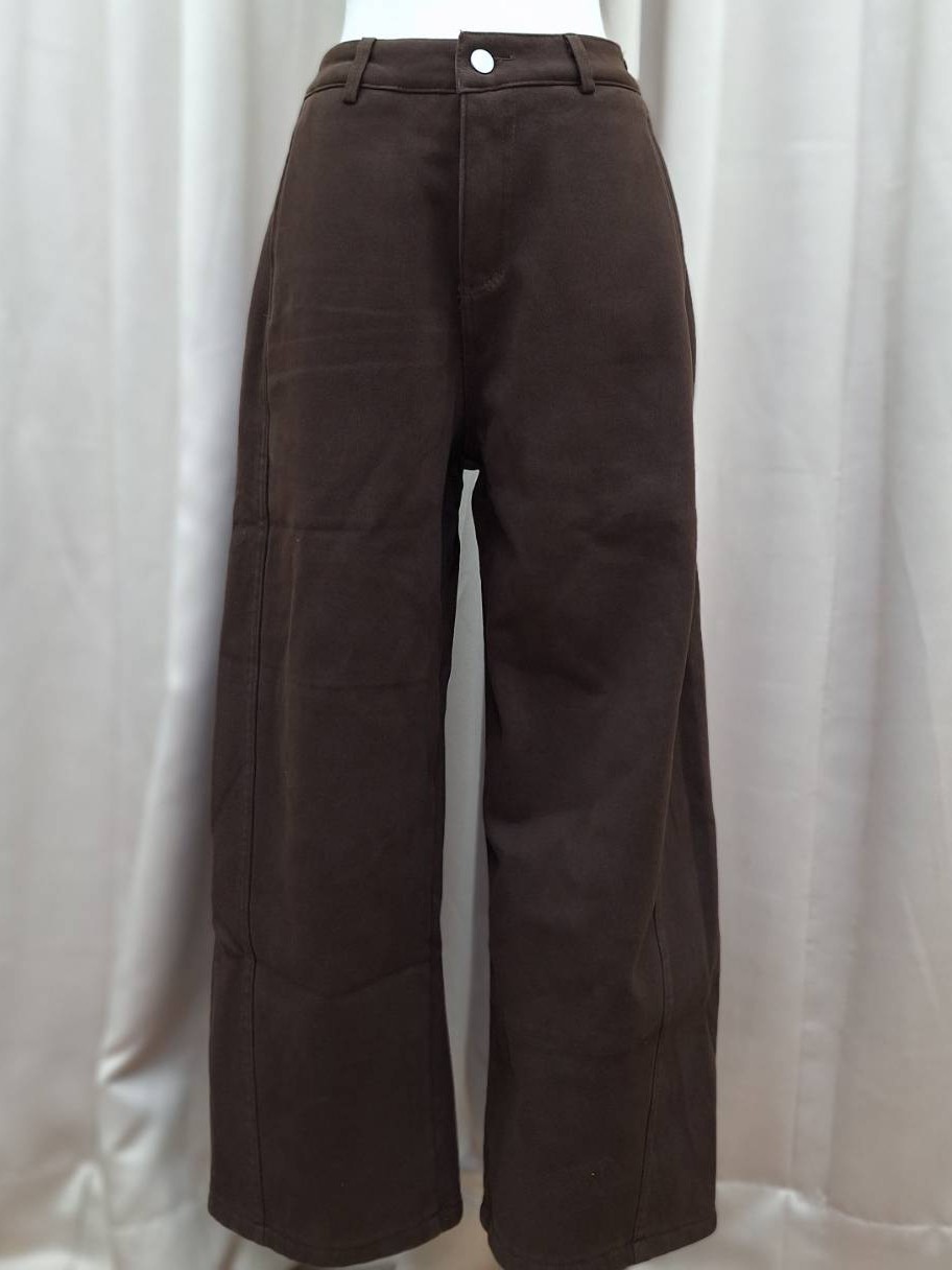 顯瘦車線加絨保暖闊腿褲<首周限定優惠$880中>