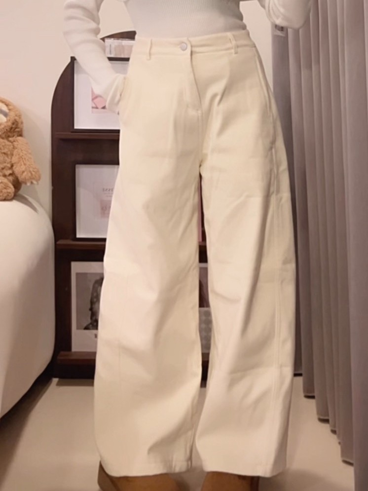 顯瘦車線加絨保暖闊腿褲<首周限定優惠$880中>