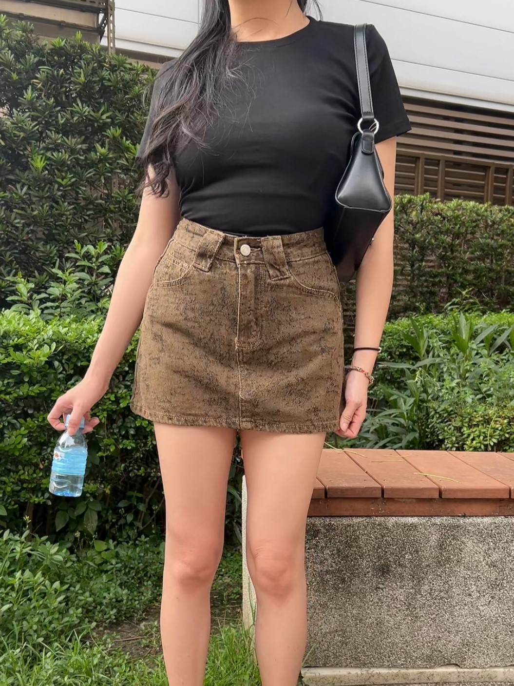 高級復古設計感牛仔短裙