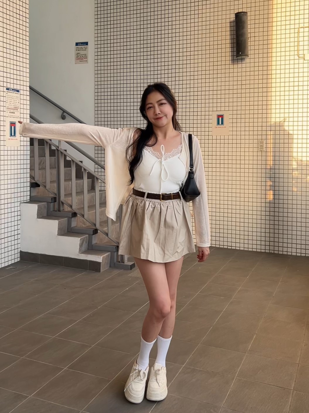 假2件高腰A字蓬蓬裙(附皮帶)(限時優惠$590)