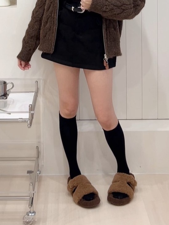 可愛毛茸茸工字拖鞋