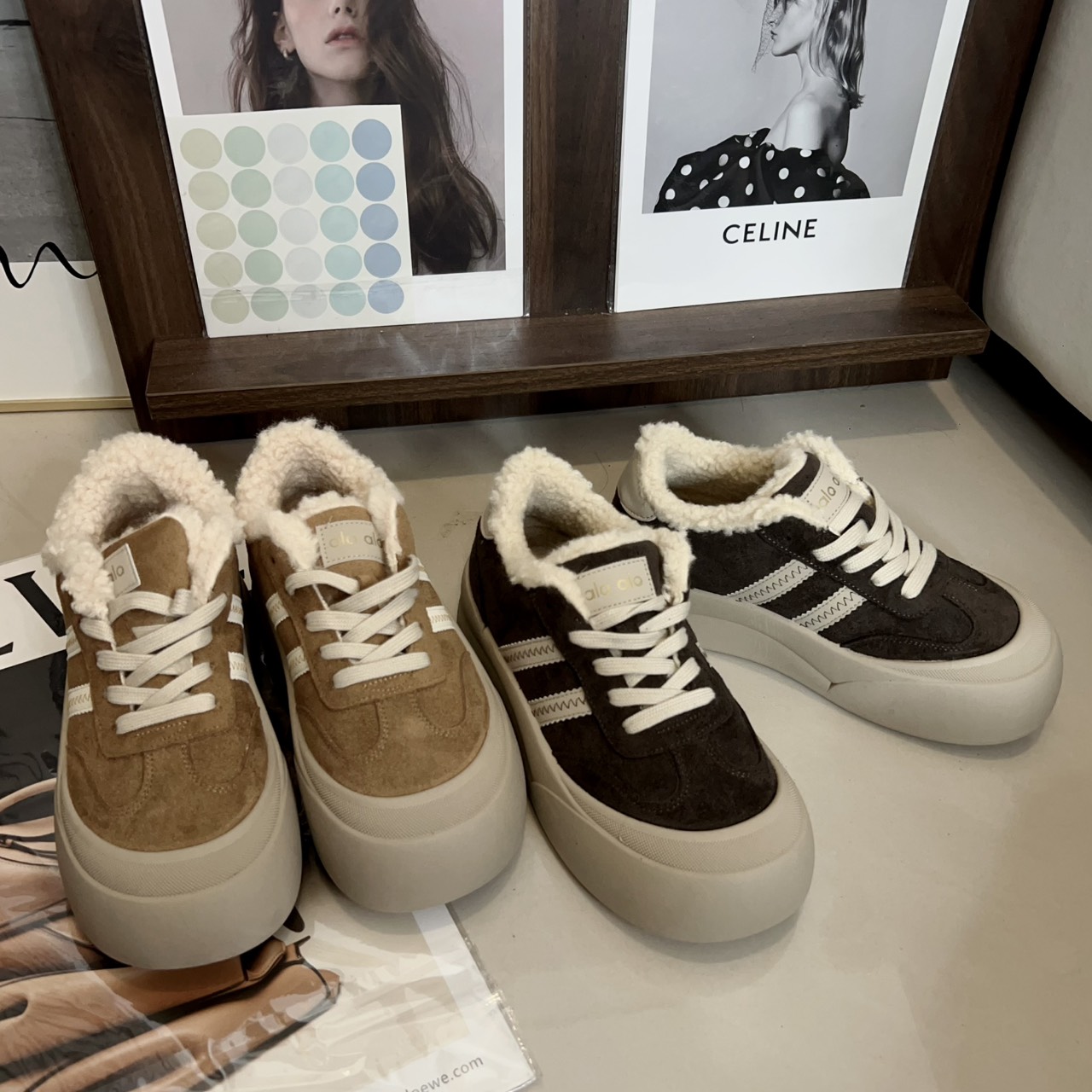 絨毛麂皮休閒鞋