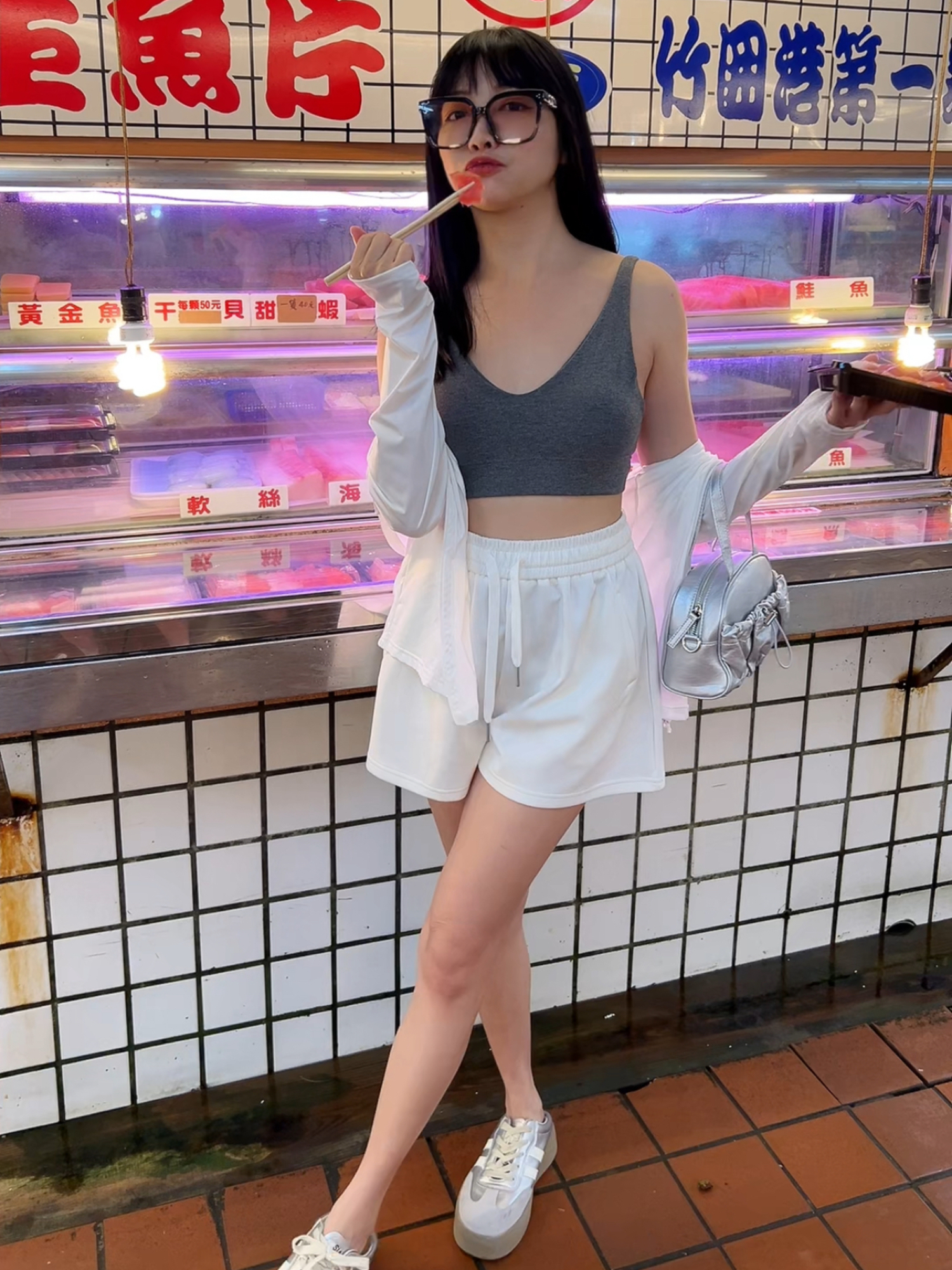 雙肩帶V領小可愛(不可拆)
