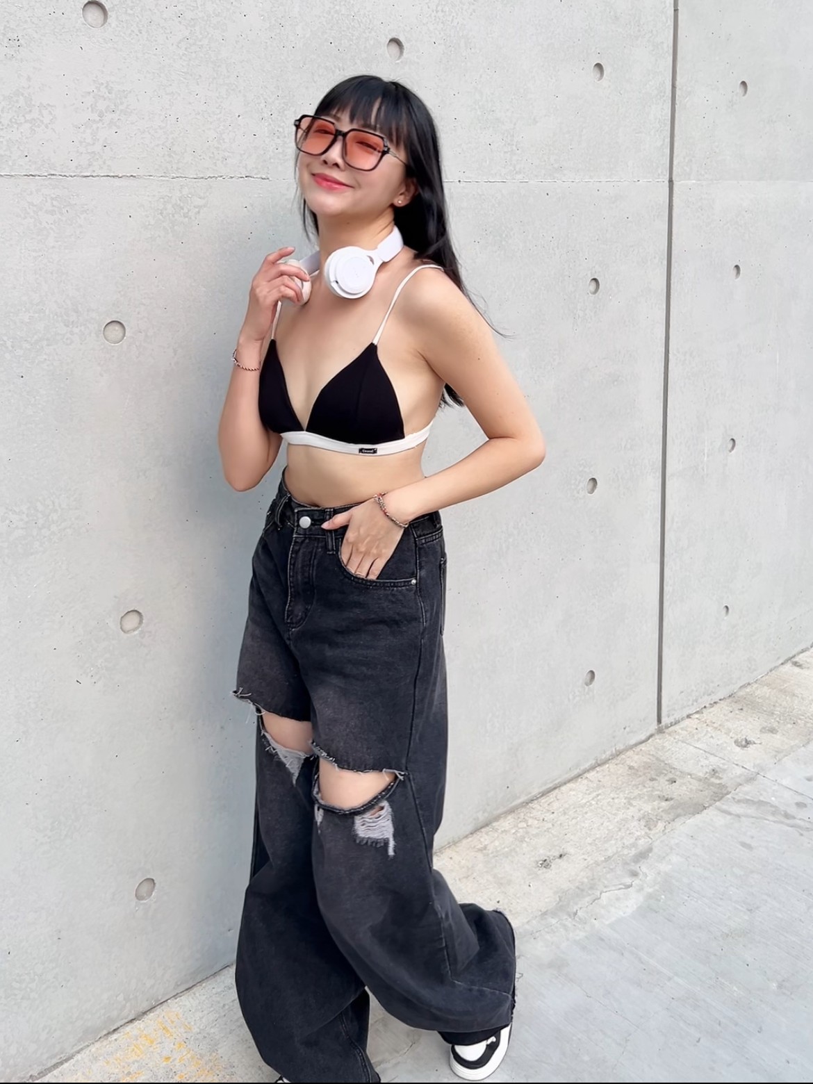 辣妹細肩小標籤三角杯小可愛(不可拆)