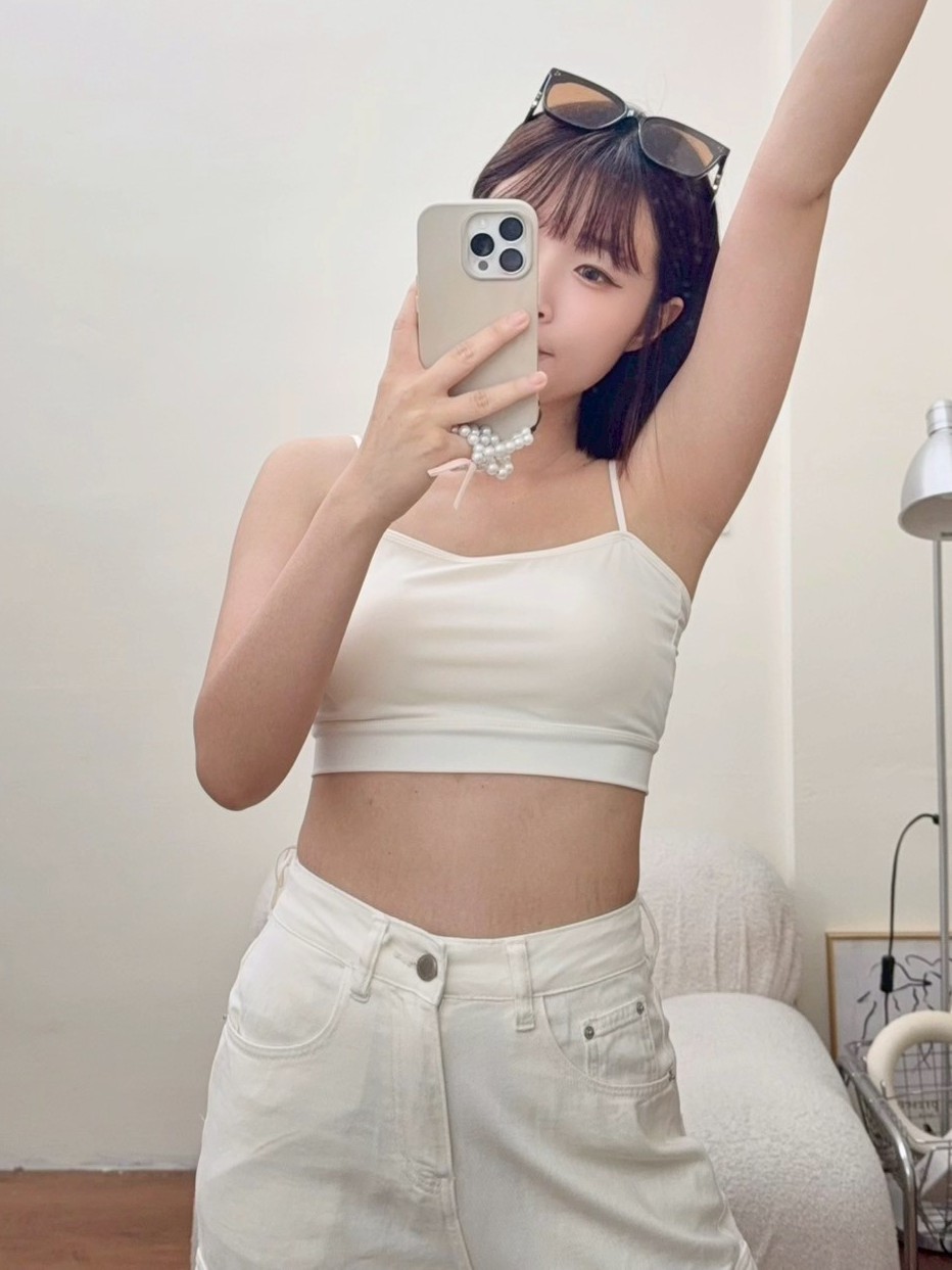 後交叉美背細肩小可愛(不可拆)