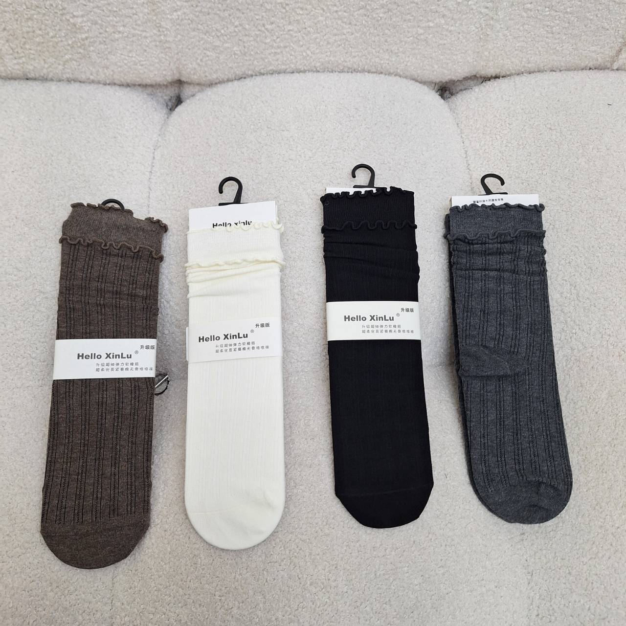 雙層拼接木耳邊堆堆襪<首周限定優惠2件$298中>