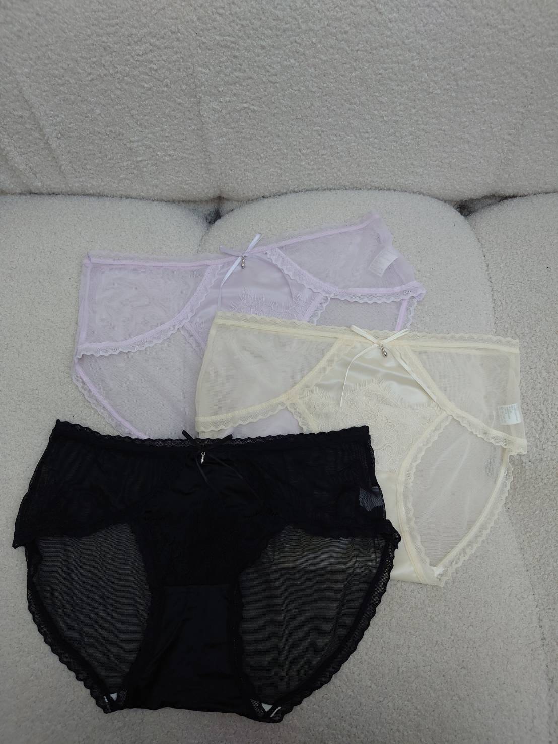 性感蕾絲透膚內褲組(3入)