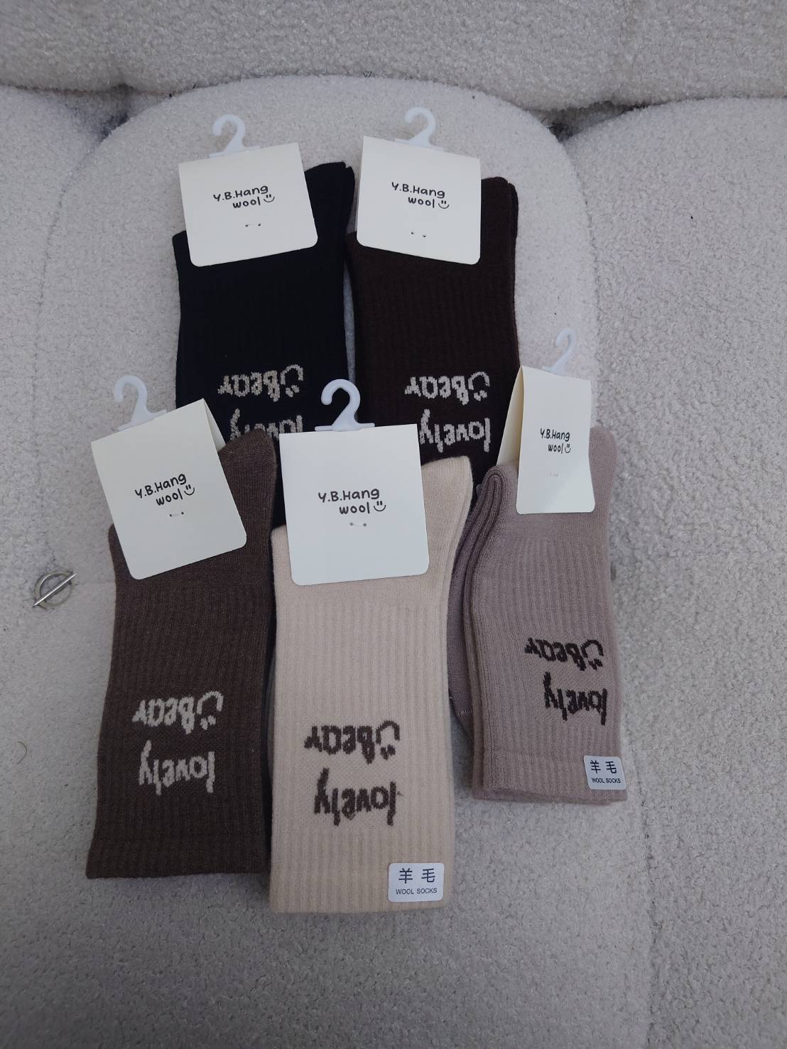 秋冬羊絨保暖女襪組(5入)(限量限時優惠)