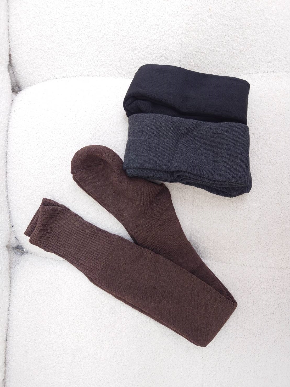 秋冬必備質感長筒襪三件組