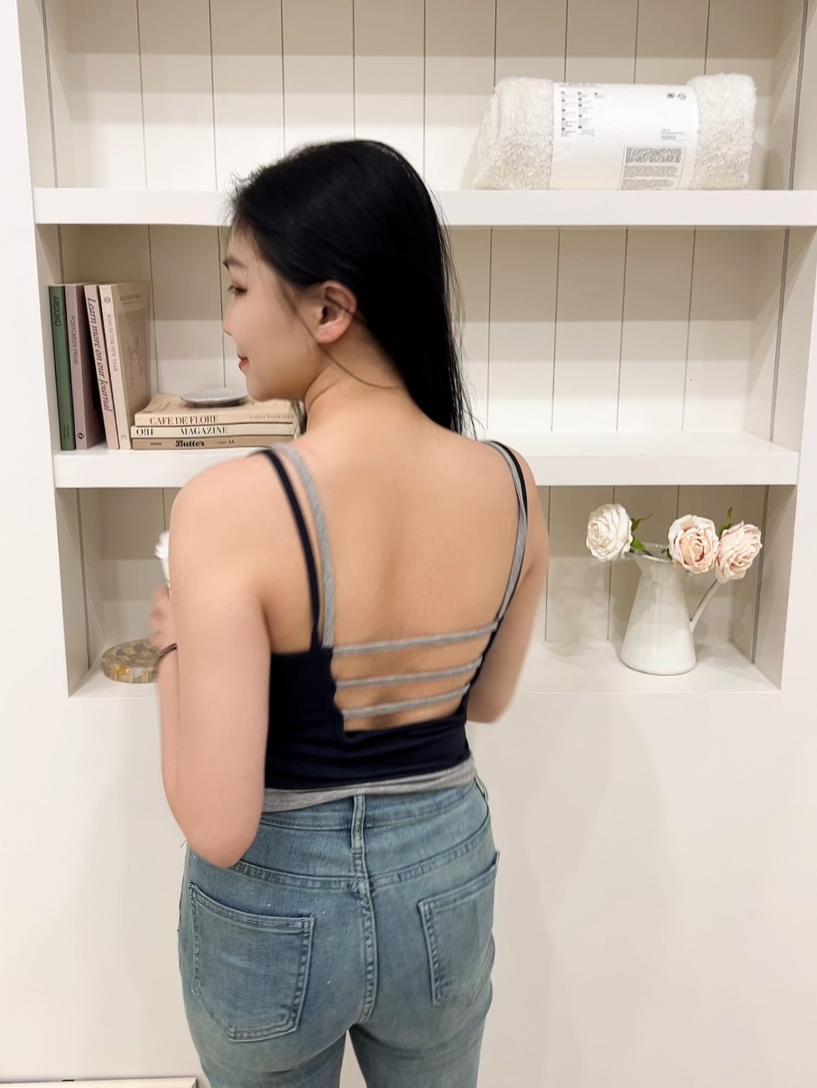 假兩件拼接美背背心(不可拆)(首周優惠$299)