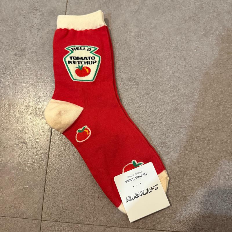 韓國QQ美式番茄醬長襪