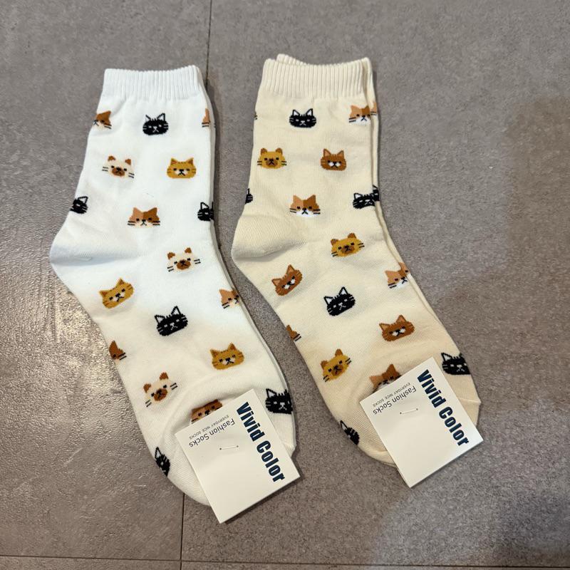 韓國QQ萌萌貓貓一籮筐襪(買一送一)