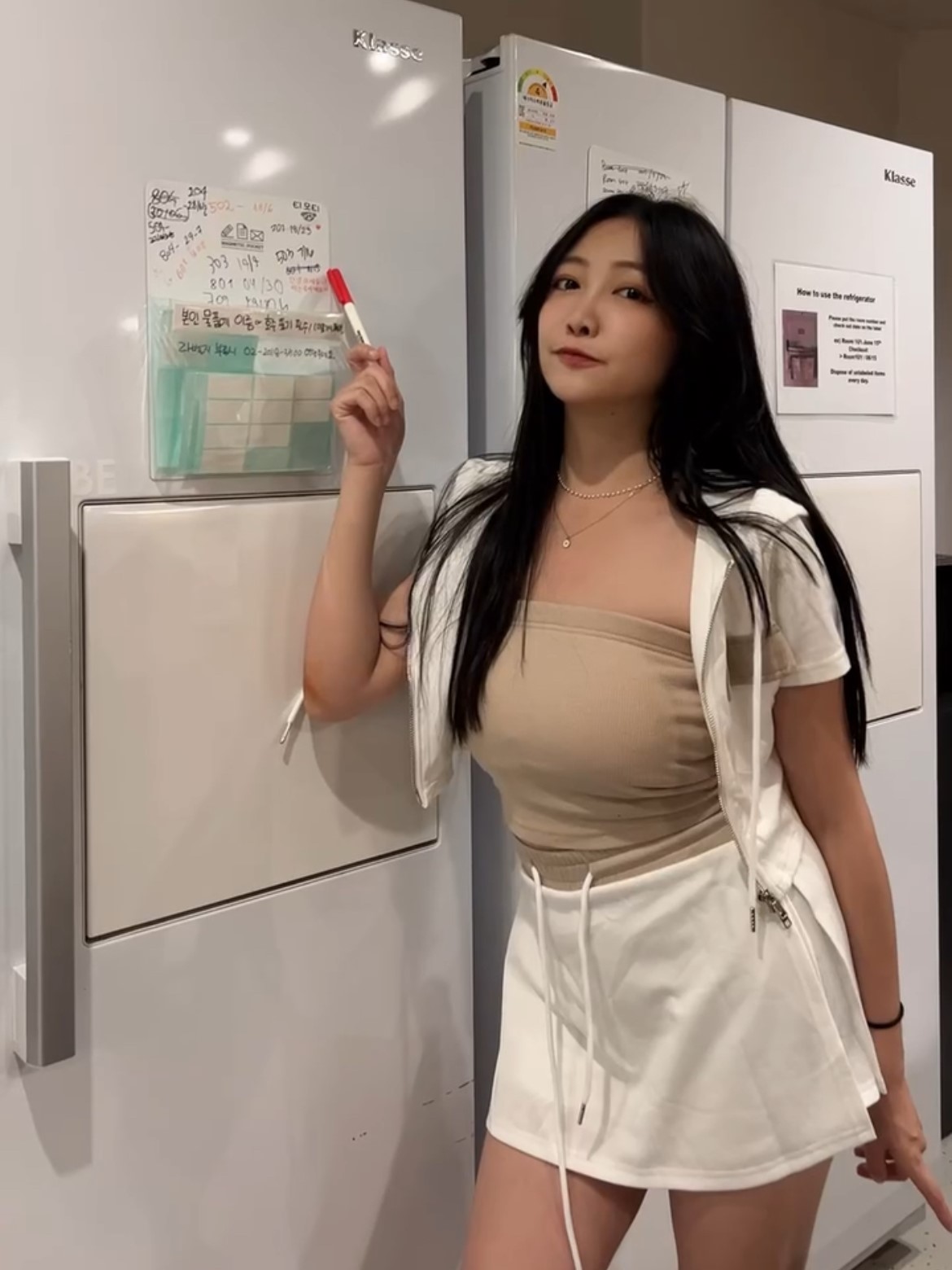 韓國歐巴設計的態度撞色小姐姐套裝(外套+裙子)