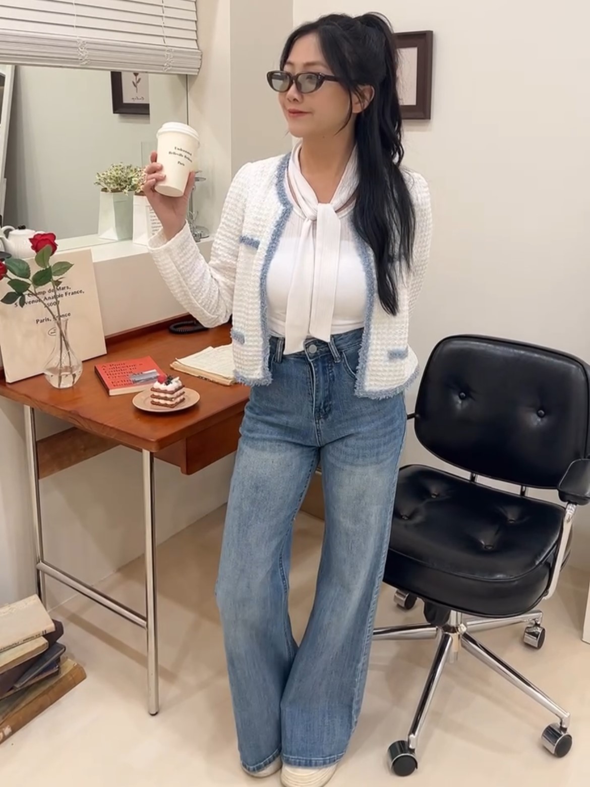 韓國氣質滿分毛邊小香風外套